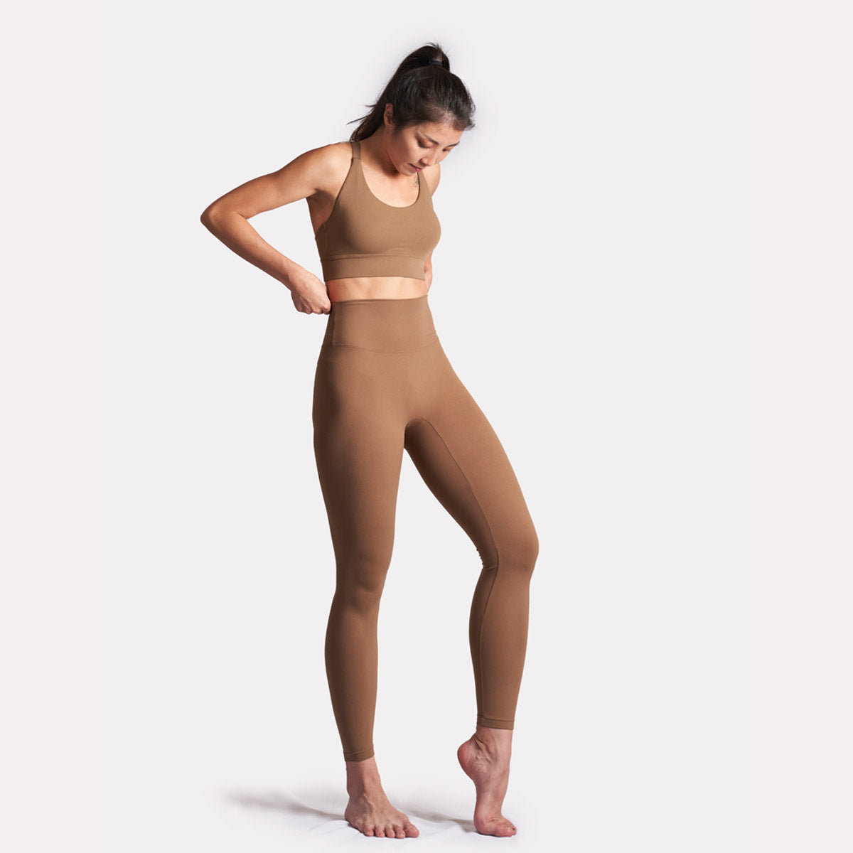 RISE Leggings — Milk Tea